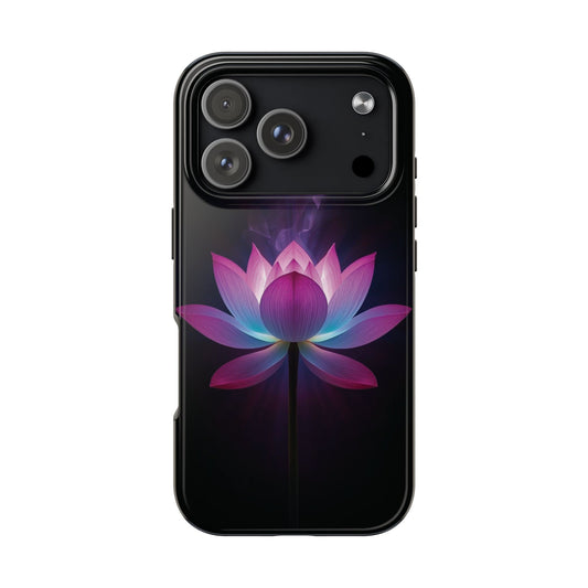 Lotus Glow Tough Phone Case — Protective Floral iPhone Cover