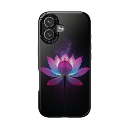 Lotus Glow Tough Phone Case — Protective Floral iPhone Cover